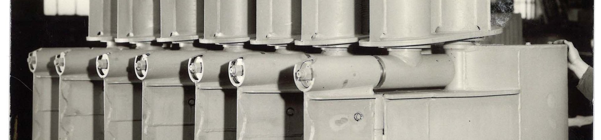 Several traditional Becker Flap rudders 