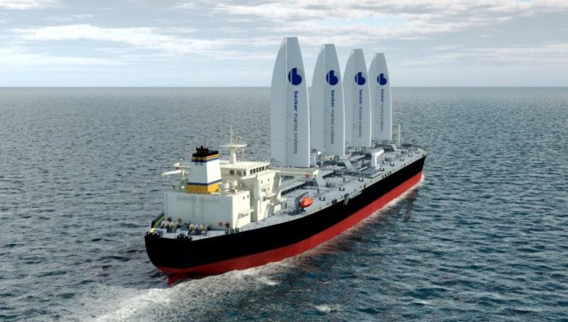 Ship with windsail propulsion